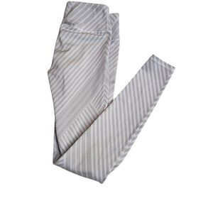 Alo Yoga Gray Striped High Waisted Leggings‎ Sz XS